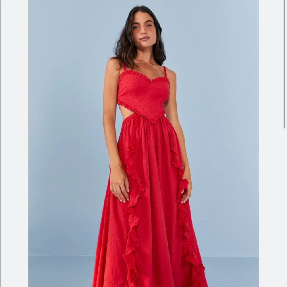 Farm Rio Red Heart Max Dress